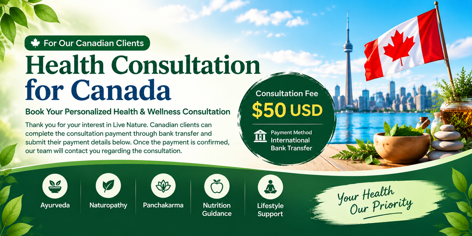 Health Consultation for Canada Banner